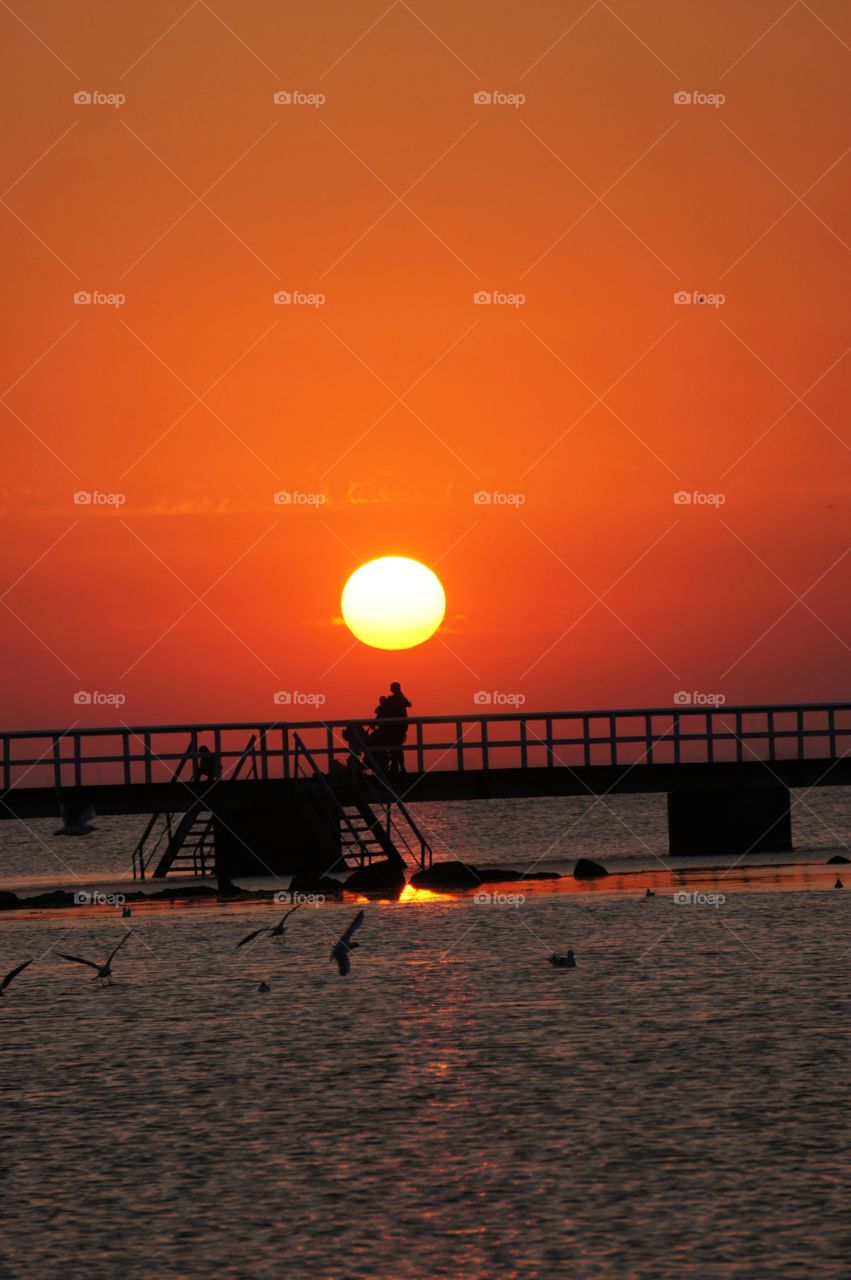 Silhouette in sunset