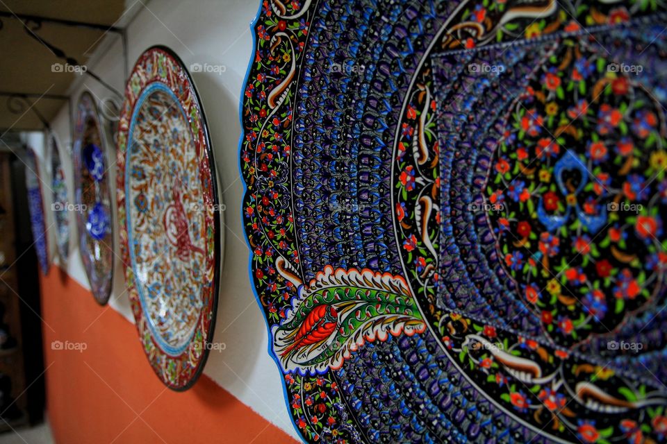 Turkish painted plate