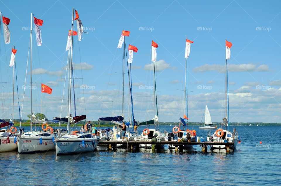 Yachts in the marina.