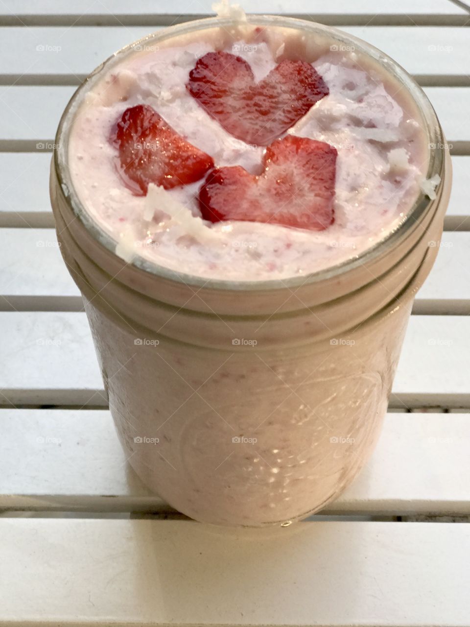Coconut strawberry yogurt 