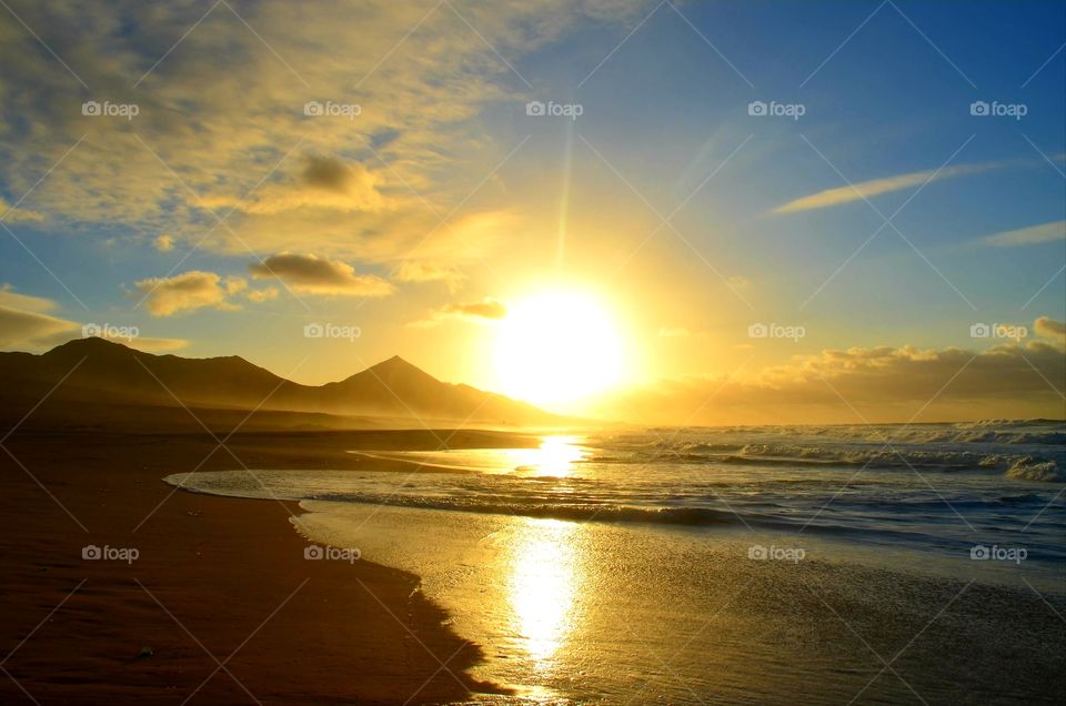 sunset Cofete Canary Island Fuerteventura