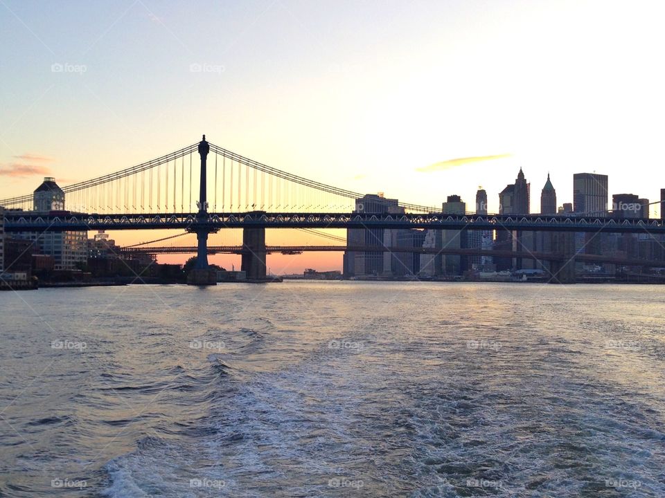 Bridges of New York . Bridges of New York city like a skyline