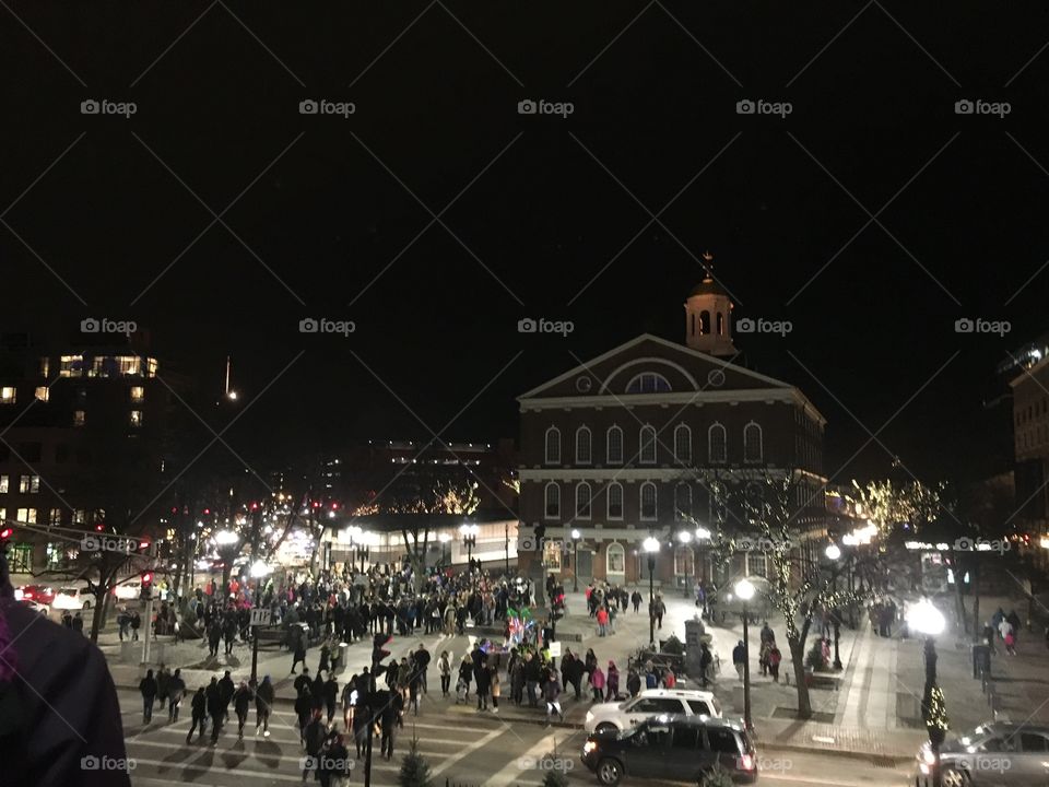 New Years at Faneuil Hall, Boston