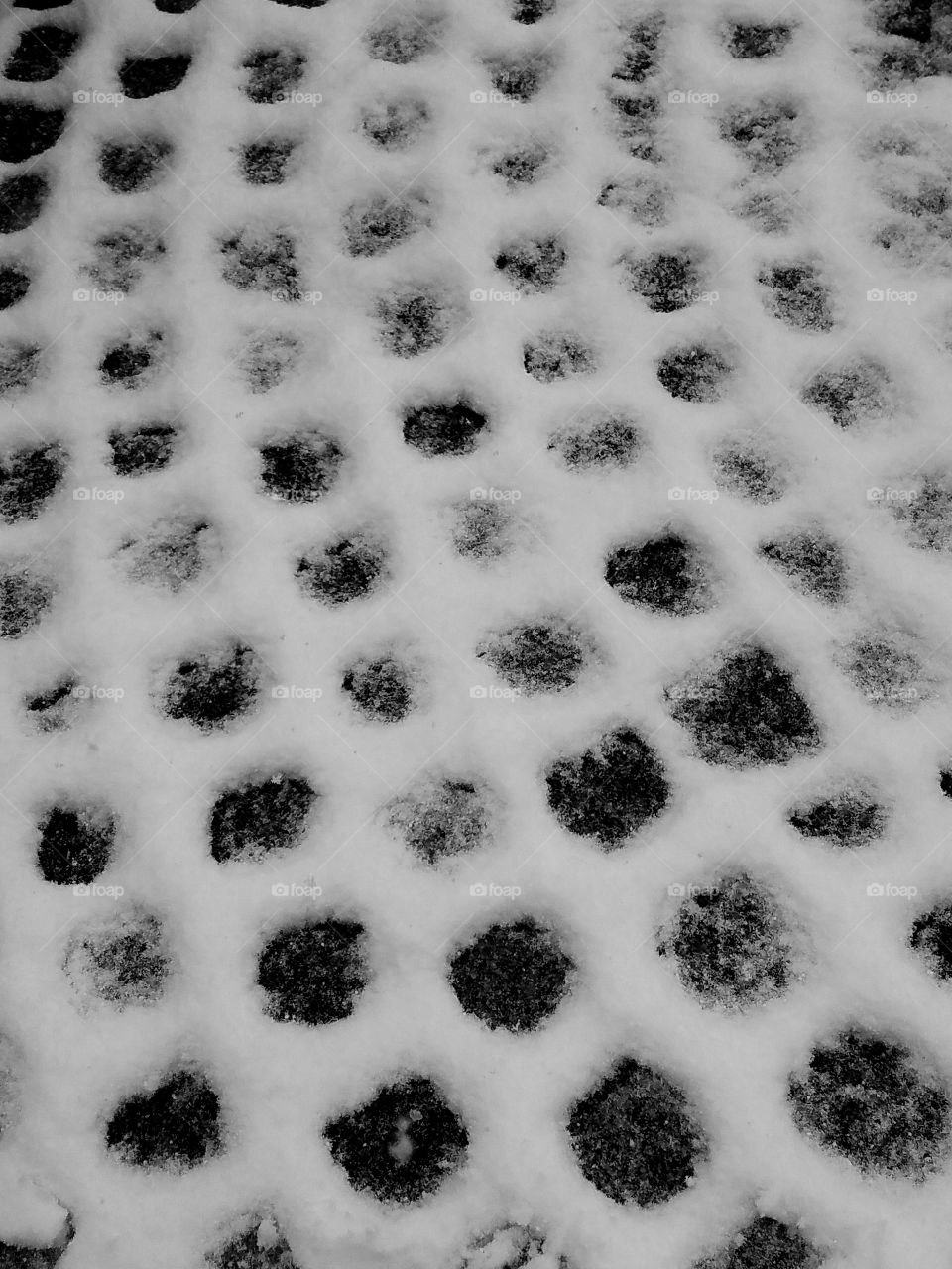 Snow on pavement