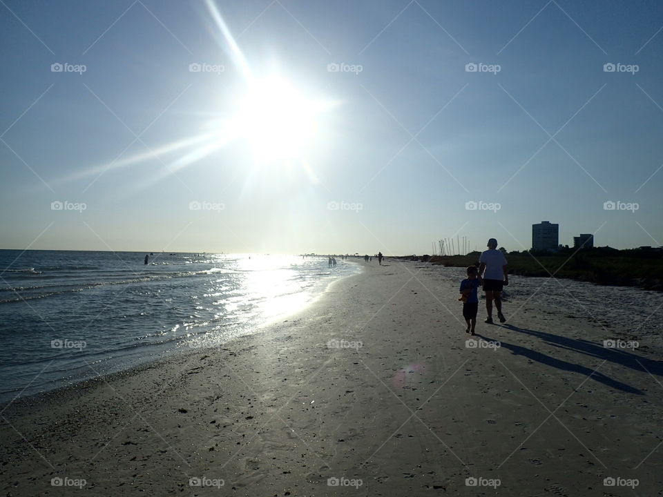 Peaceful. walking the beach at night