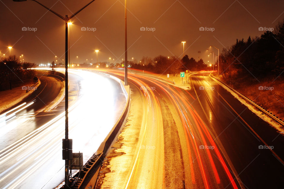 Highway at night