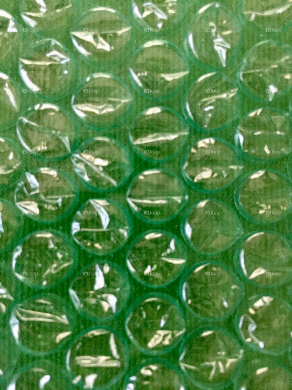 Green Color Story - bubble wrap closeup 