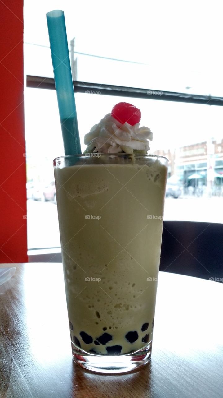 green tea bubble tea