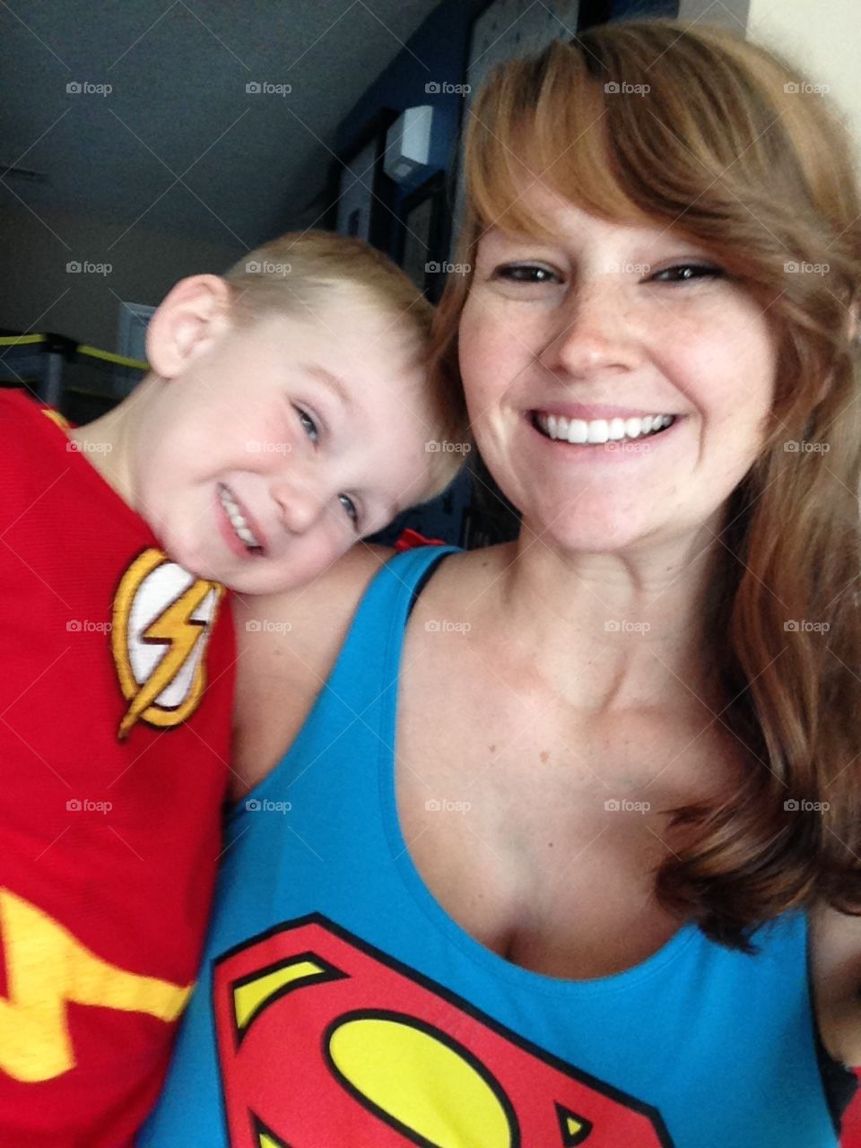 Super mom and the flash selfie 