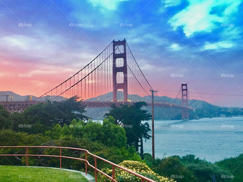 Golden Gate Bridge Beautiful architecture skies and water 