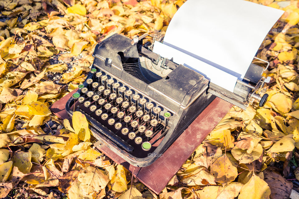 Old typewriter for writers