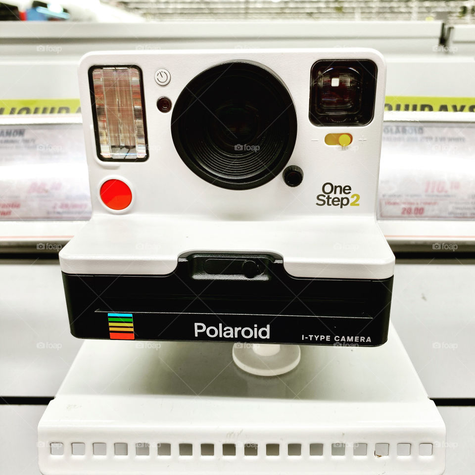 Cámara Polaroid retro. 