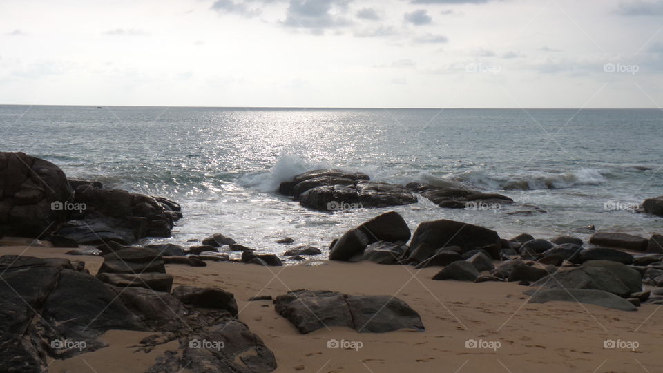 stormy day at the beach