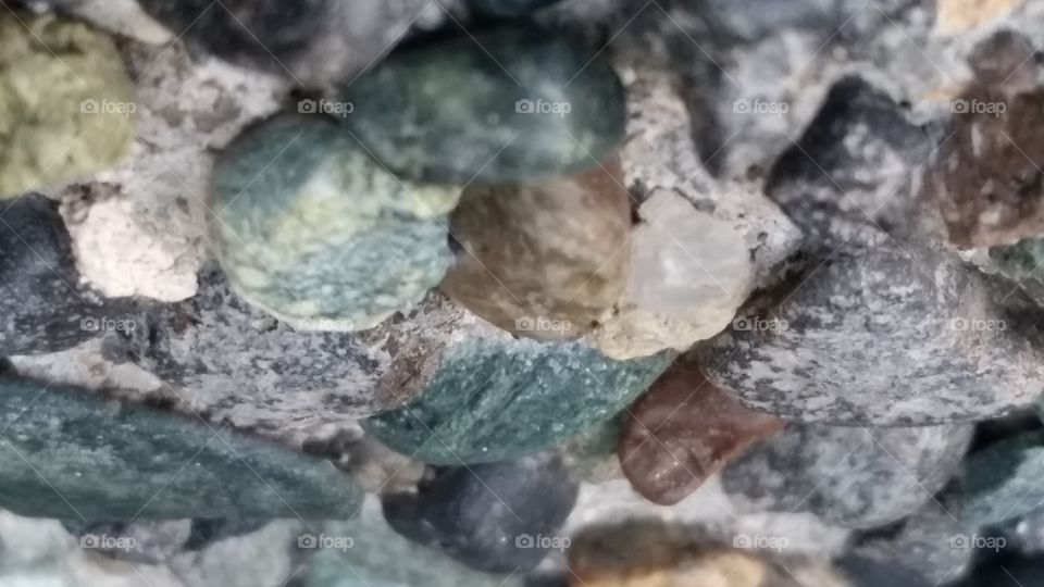 Closeup of rock wall