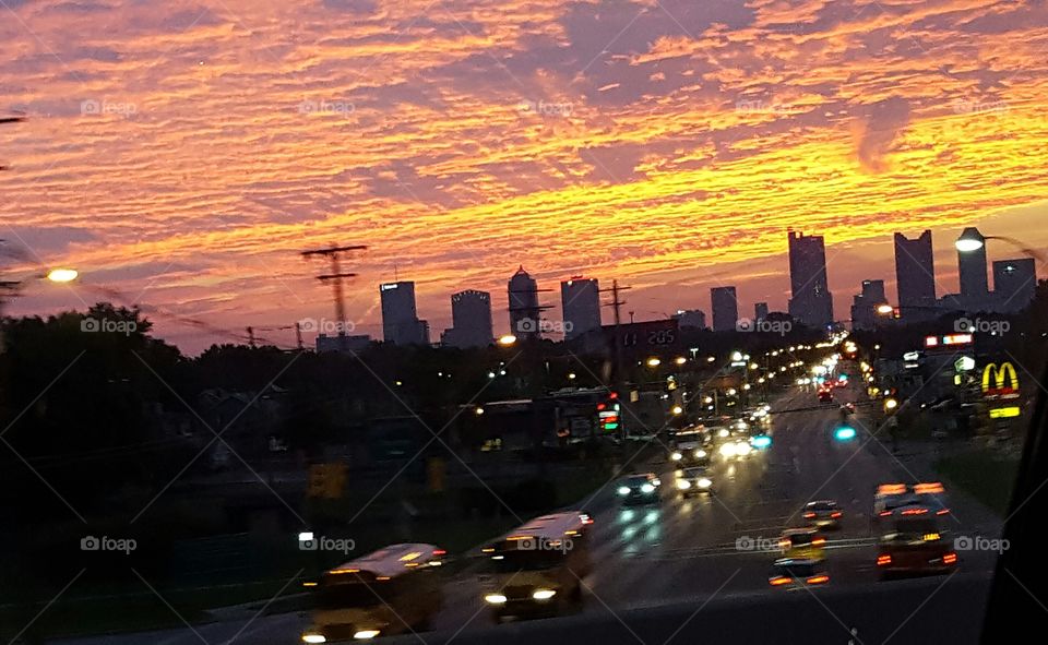sunrise in Columbus Ohio