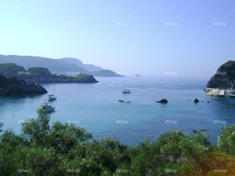 Looking down on the bay