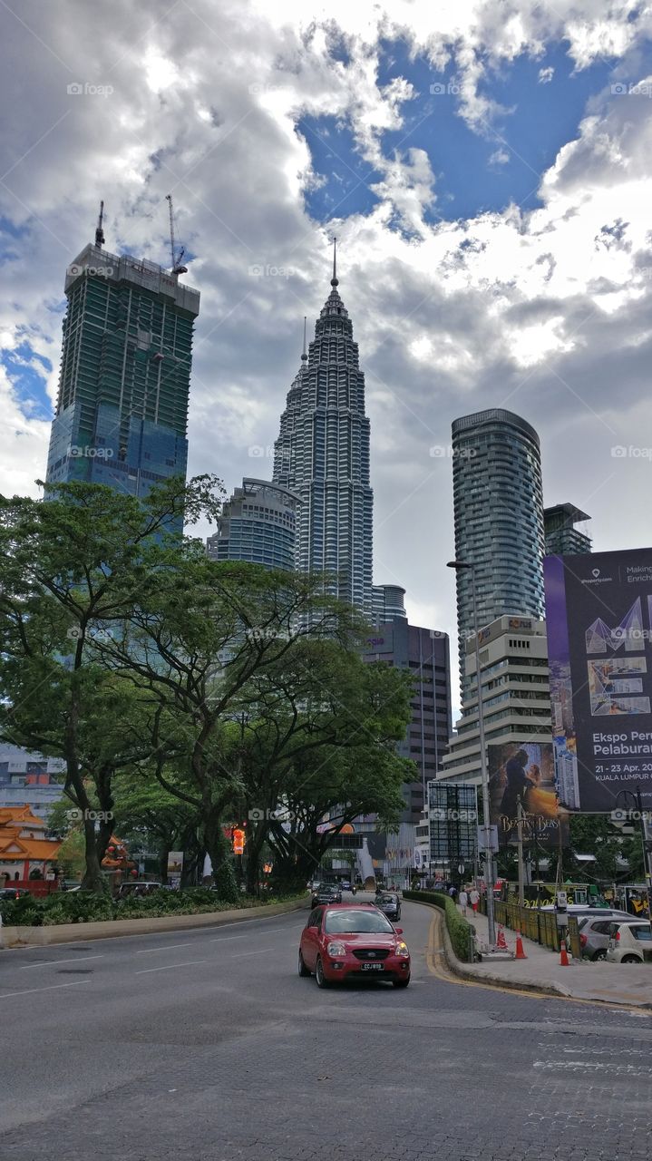 Kuala Lumpur KLCC view from the Street