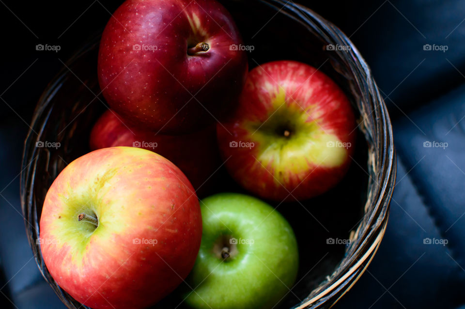 Basket of fresh apples