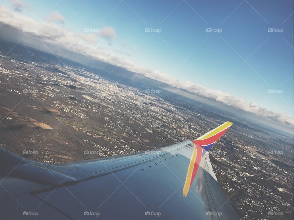 Airplane, Travel, Aircraft, Landscape, Sky