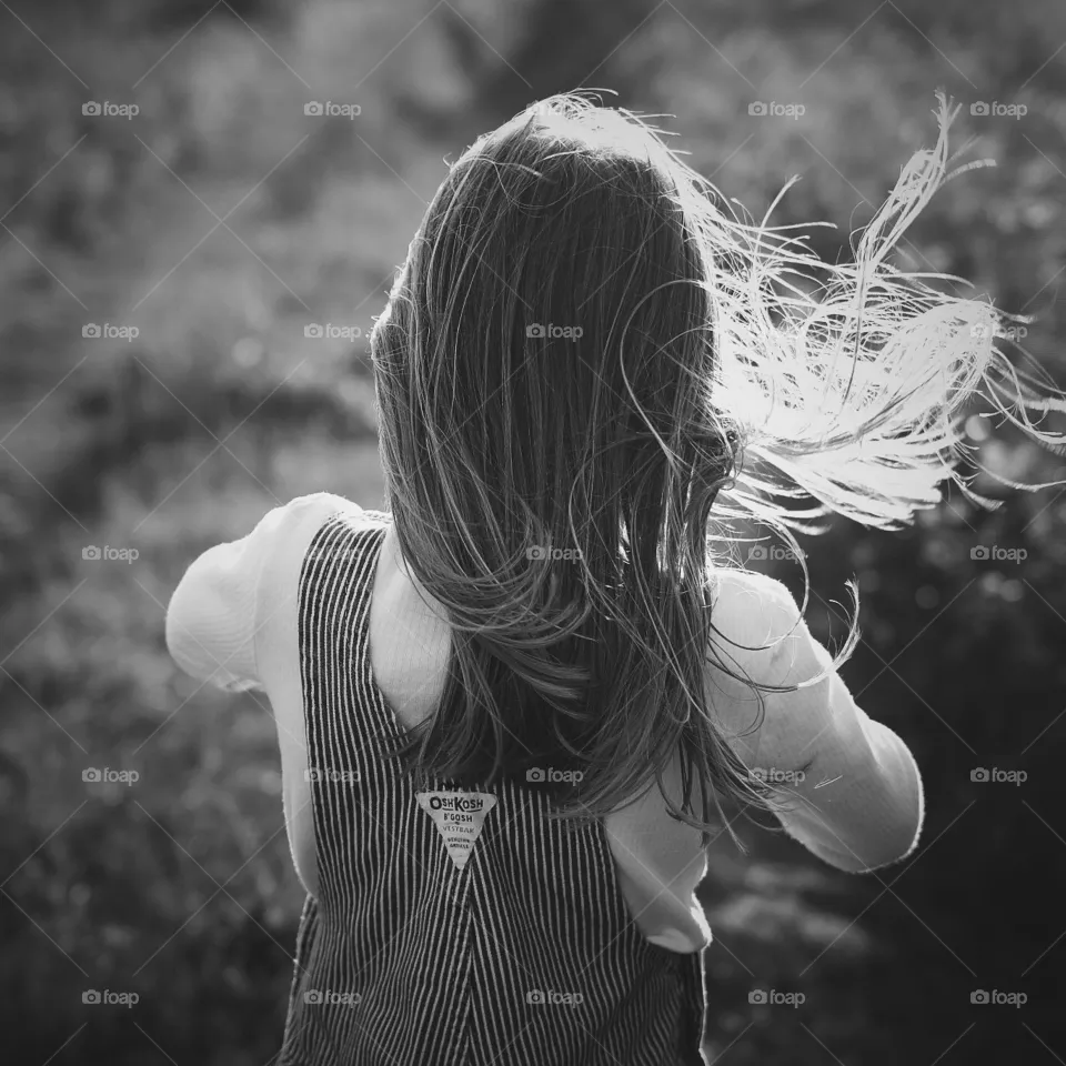 Monochrome, Nature, Girl, Child, Portrait