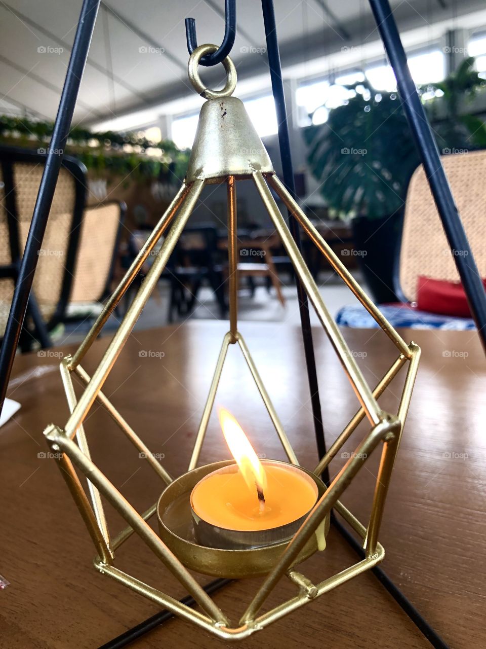 Candle with frame