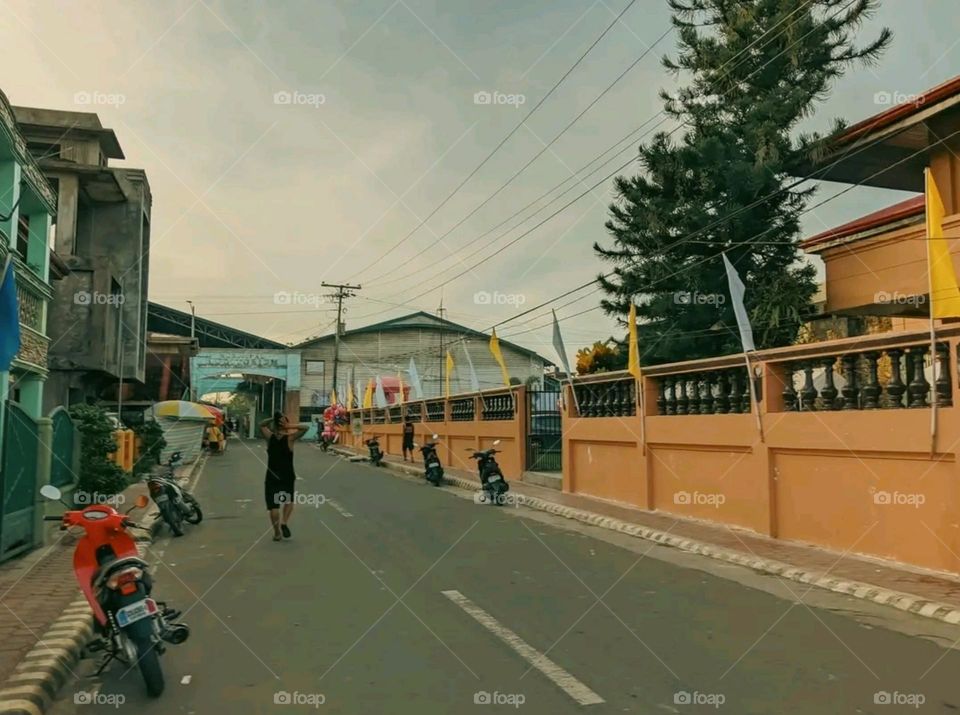 A most beautiful and attractive view of the village road.