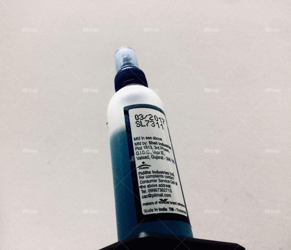 Gum bottle on a white background 