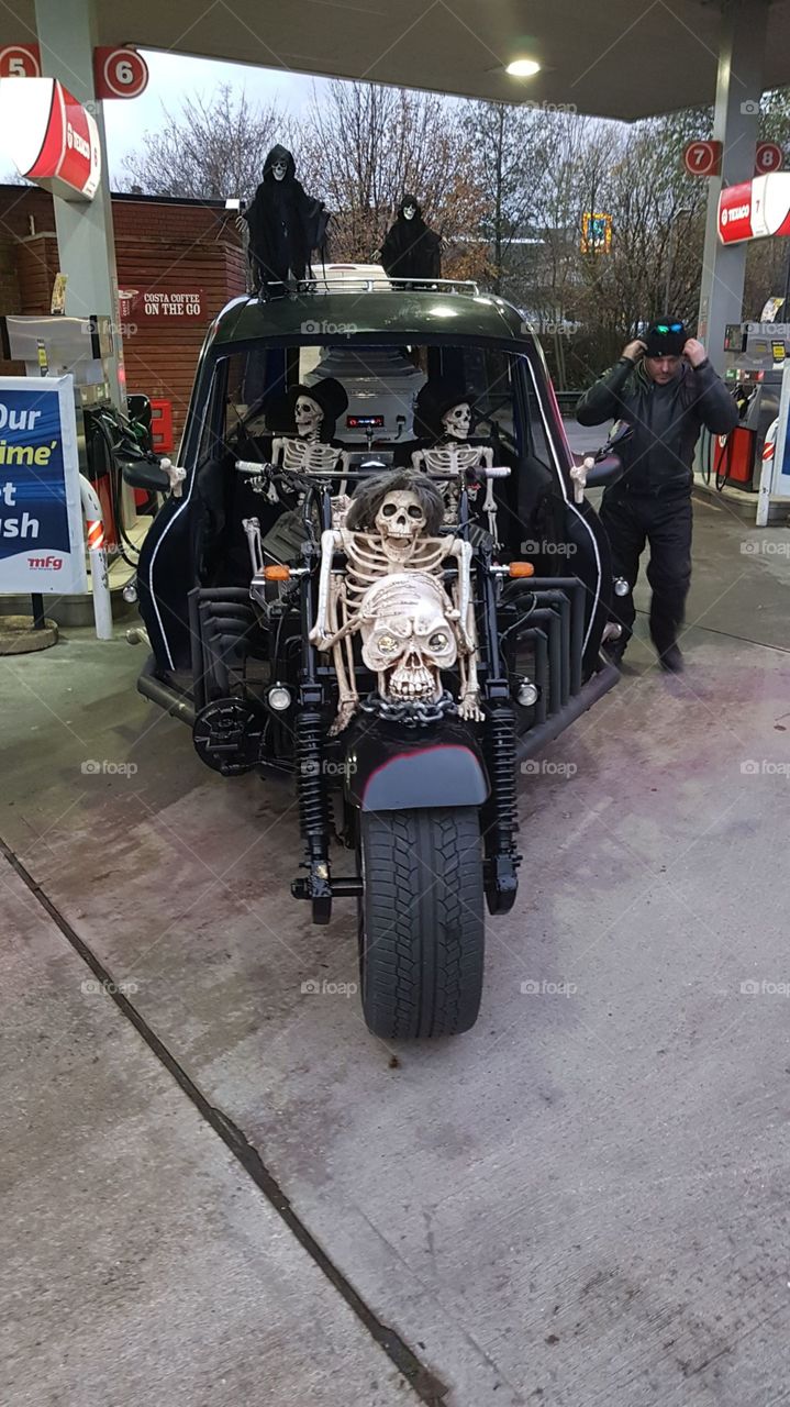 Motorbike Funeral Carriage