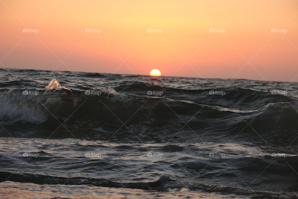 Sunset, Sea, Ocean, Water, Beach