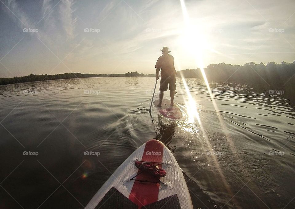 An evening paddle