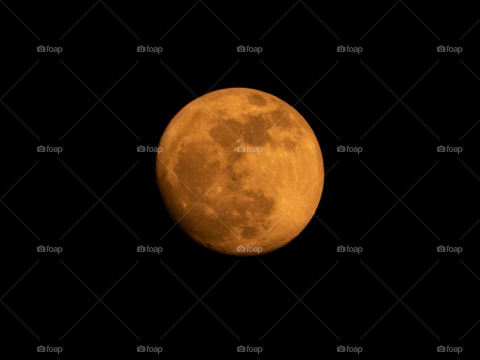 Beautiful colour of moon during ellipse