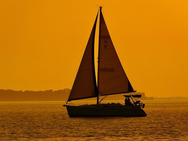 Sailing in the sunset 