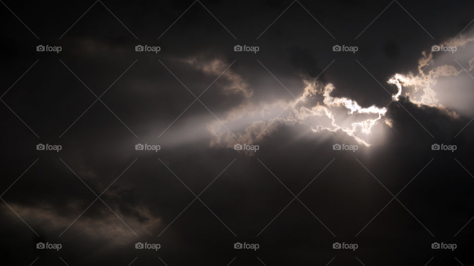 Dark clouds announcing the rain and beginning of winter.