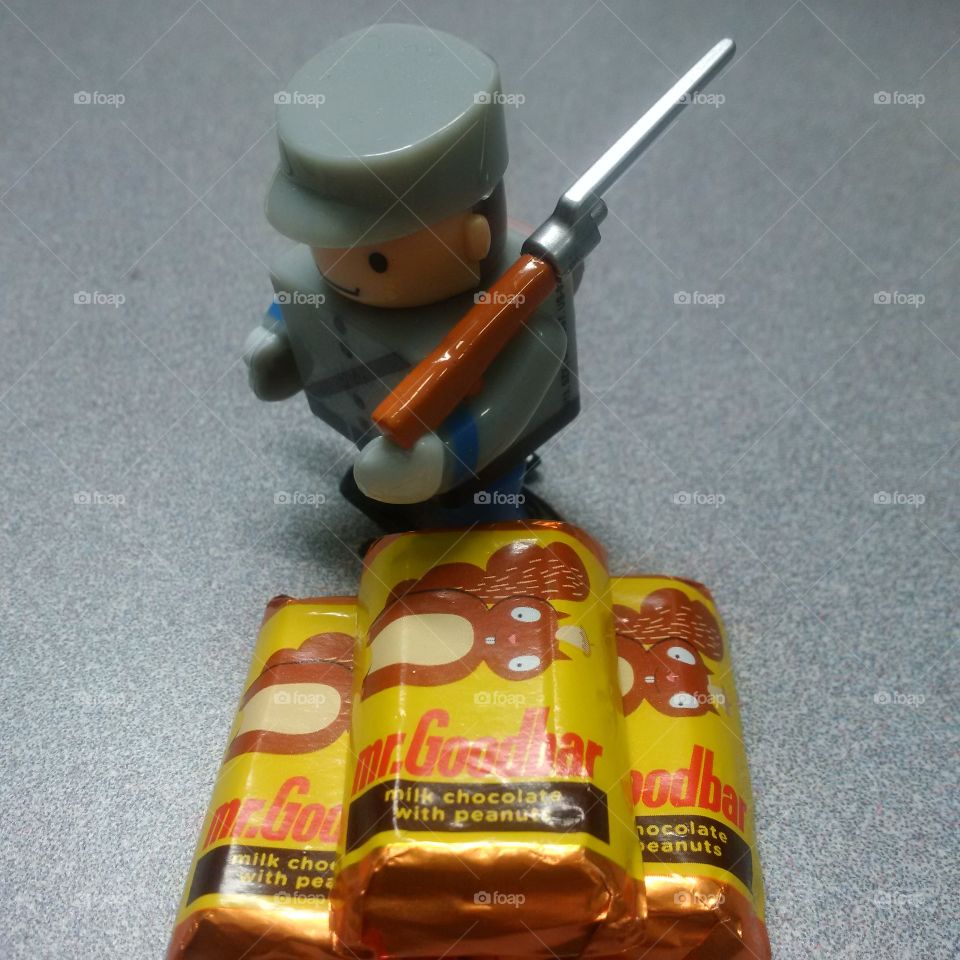 Little Soldier guarding candy