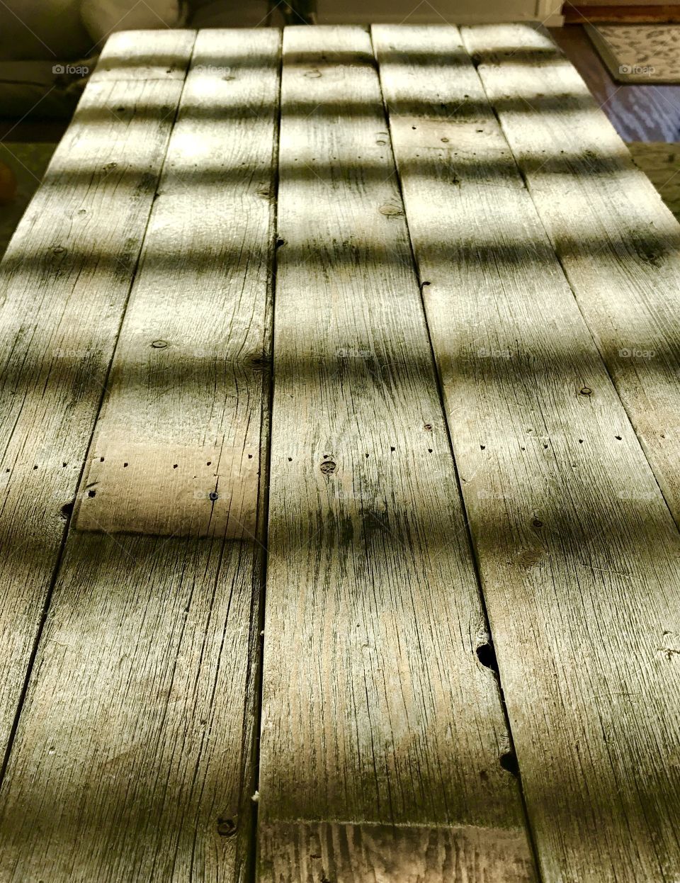 Shadows on wood table