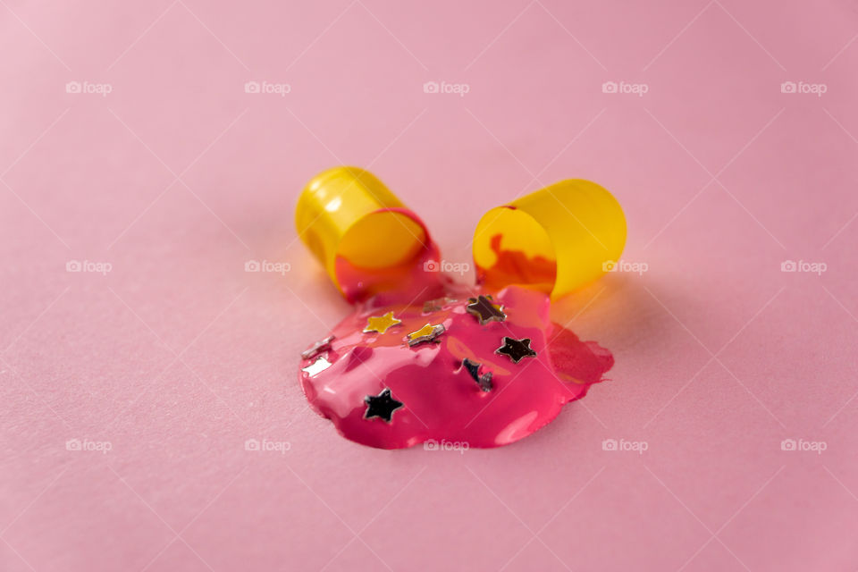 Creative pill open with little stars coming from it