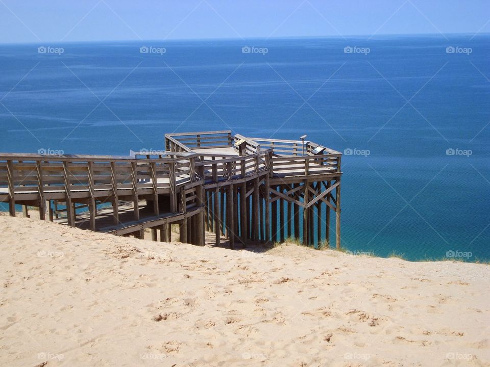 Sleeping Bear Dunes. A lonely lookout.