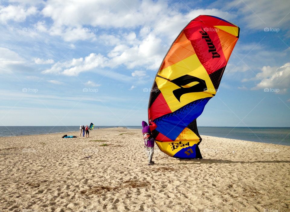 Kiting in Poland. Rewa beach 