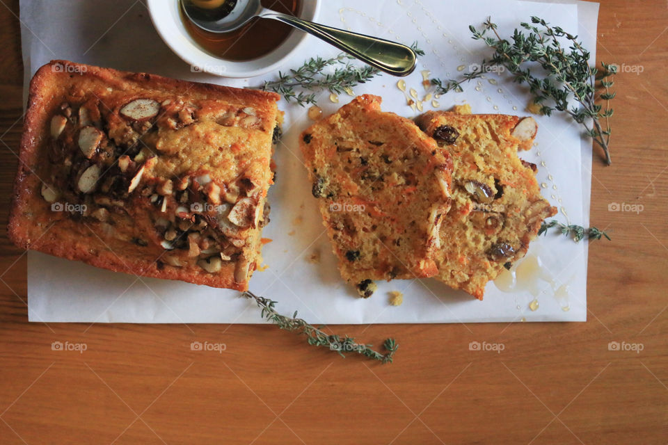 Delicious carrot and nutty loaf