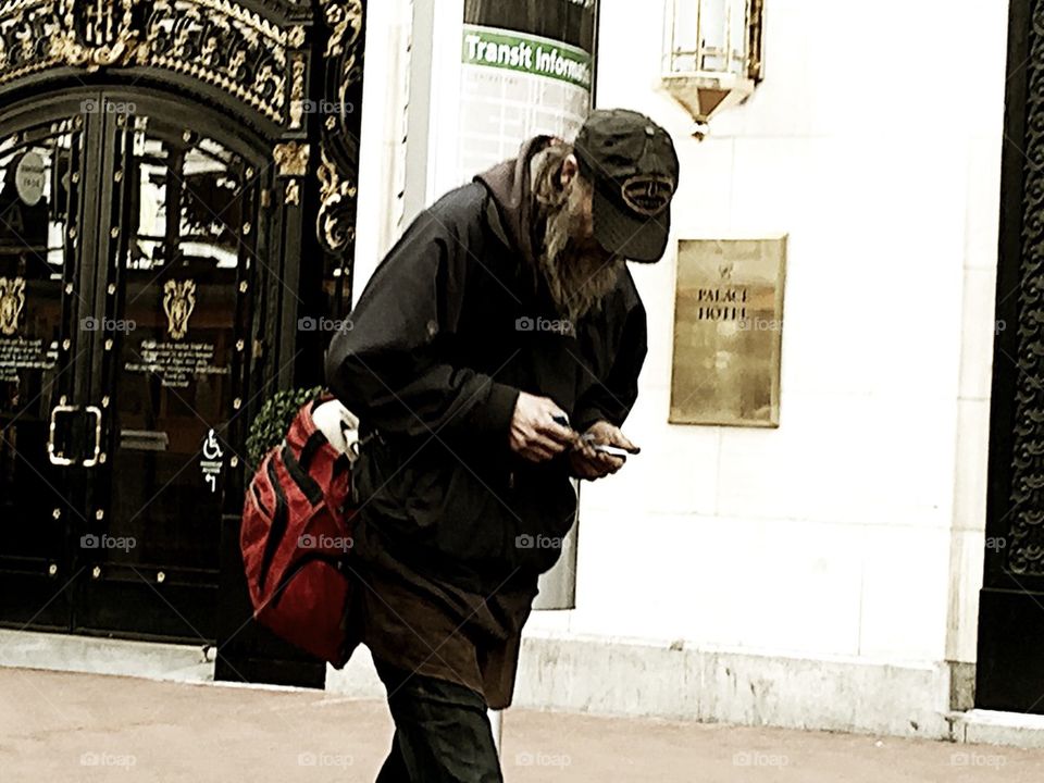 Homeless man in San Francisco