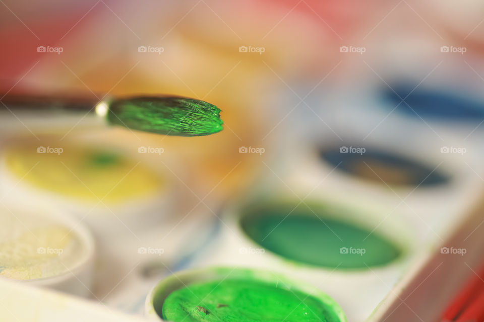Close-up of a paint brush