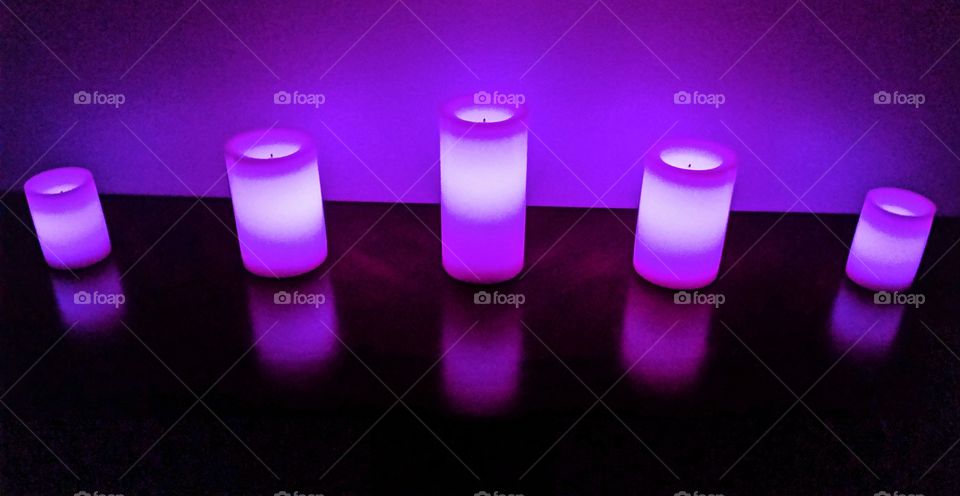 Purple LED Candles!