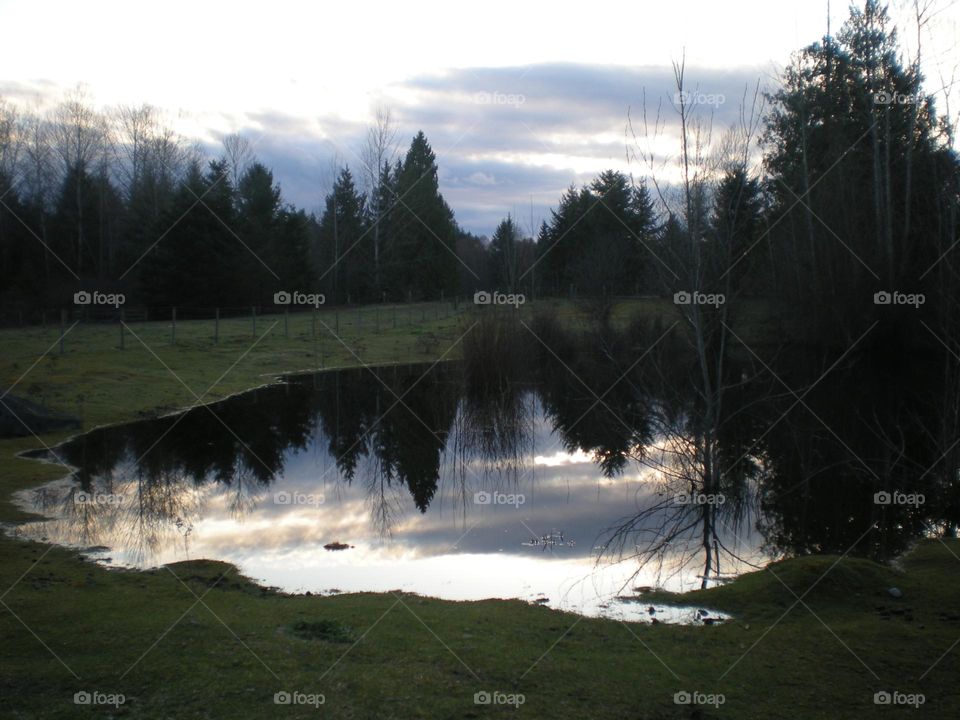 Sunset in the countryside
