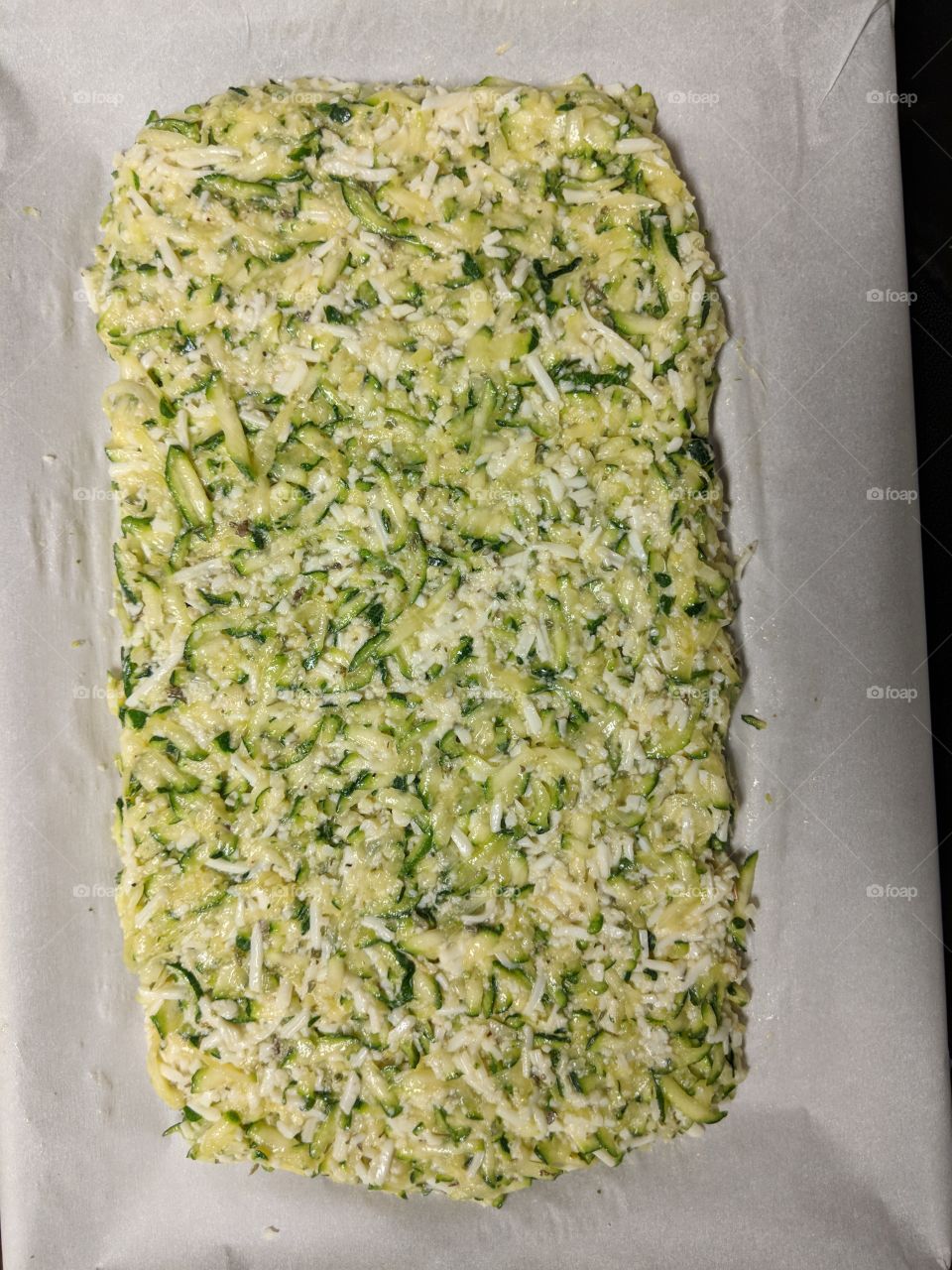 Pre-Baked Zucchini cheesy "bread"
