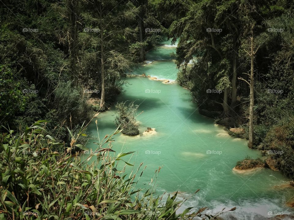 Natural waterfall landscape park