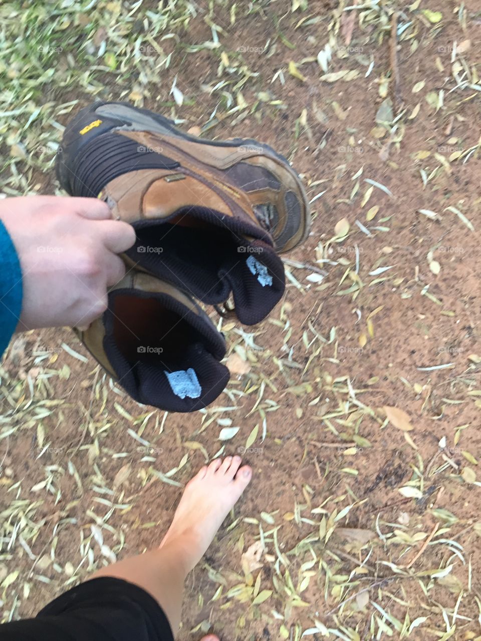 Barefoot hike 