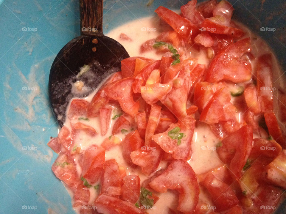 cold fresh tomato salad by amt
