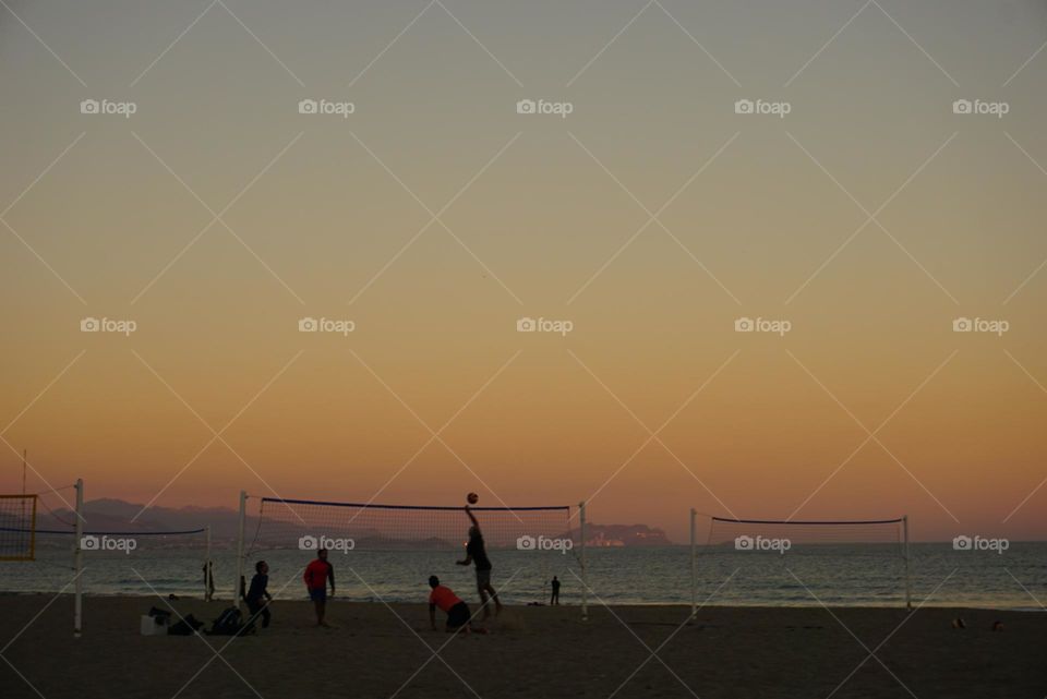 Beach#sunset#volleyball#sport#humans