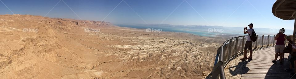 Desert. Panorama of desert. Masada