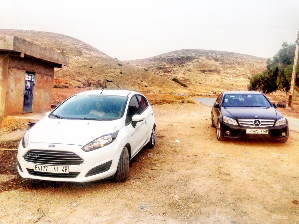 Ford fiesta and Mercedes 